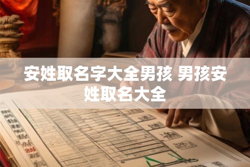 安姓取名字大全男孩 男孩安姓取名大全