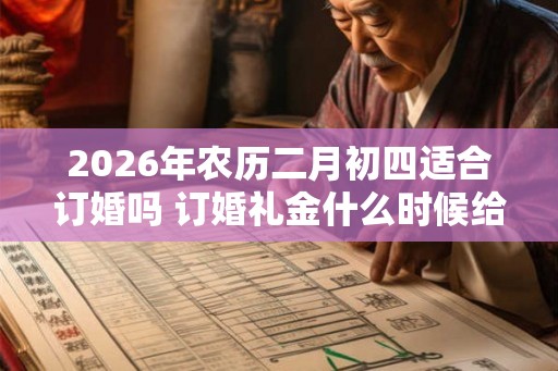 2026年农历二月初四适合订婚吗 订婚礼金什么时候给好