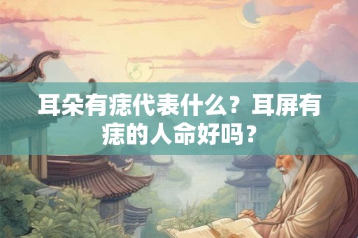 耳朵有痣代表什么？耳屏有痣的人命好吗？