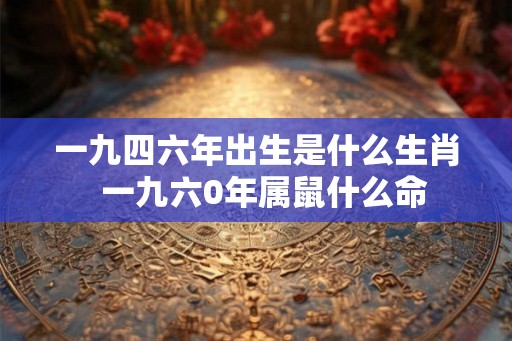 一九四六年出生是什么生肖  一九六0年属鼠什么命