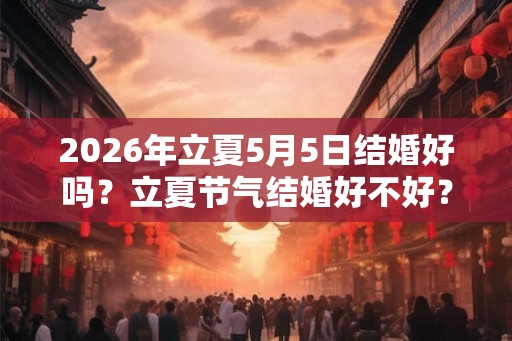 2026年立夏5月5日结婚好吗？立夏节气结婚好不好？