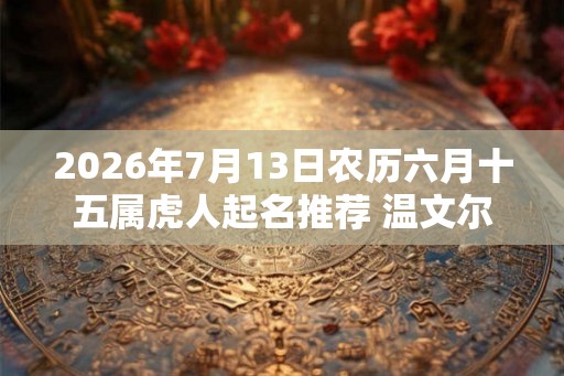 2026年7月13日农历六月十五属虎人起名推荐 温文尔雅的新生儿好名