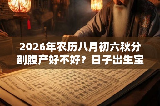 2026年农历八月初六秋分剖腹产好不好？日子出生宝宝命运？