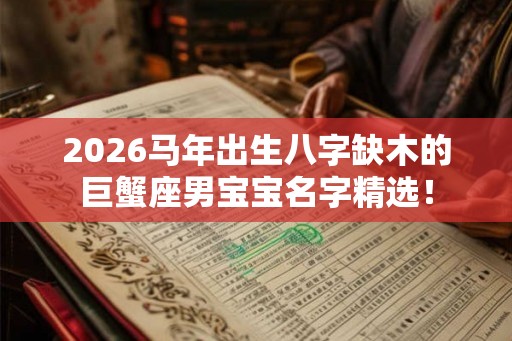 2026马年出生八字缺木的巨蟹座男宝宝名字精选！