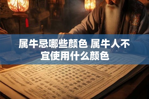 属牛忌哪些颜色 属牛人不宜使用什么颜色