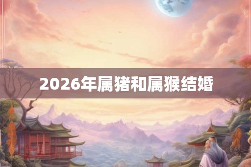 2026年属猪和属猴结婚