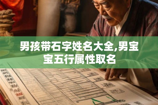 男孩带石字姓名大全,男宝宝五行属性取名