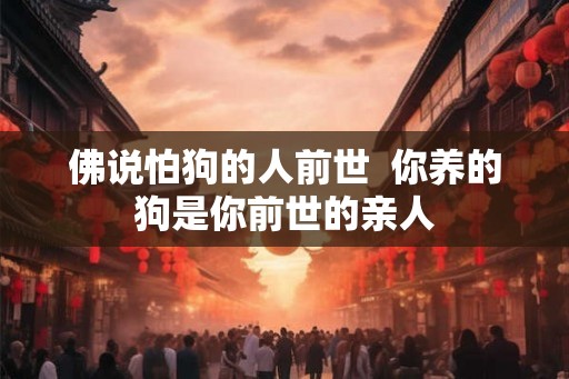 佛说怕狗的人前世  你养的狗是你前世的亲人