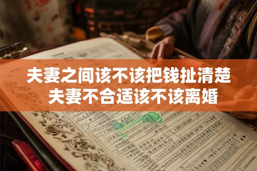 夫妻之间该不该把钱扯清楚 夫妻不合适该不该离婚 夫妻之间该不该把钱扯清楚 夫妻不合适该不该离婚