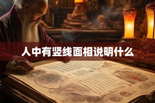 人中有竖线面相说明什么