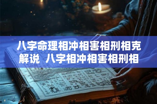 八字命理相冲相害相刑相克解说  八字相冲相害相刑相克是什么意思