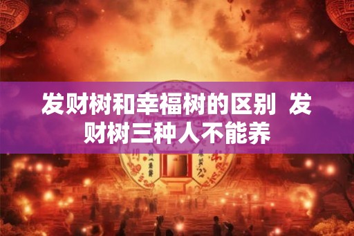 发财树和幸福树的区别  发财树三种人不能养