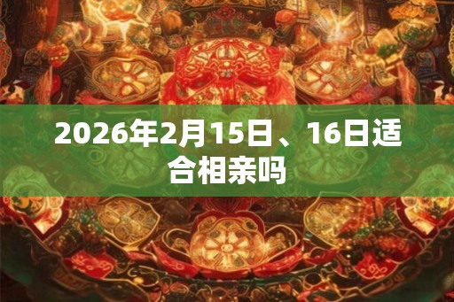 2026年2月15日、16日适合相亲吗