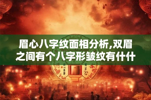 眉心八字纹面相分析,双眉之间有个八字形皱纹有什什说法