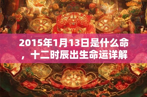 2015年1月13日是什么命，十二时辰出生命运详解