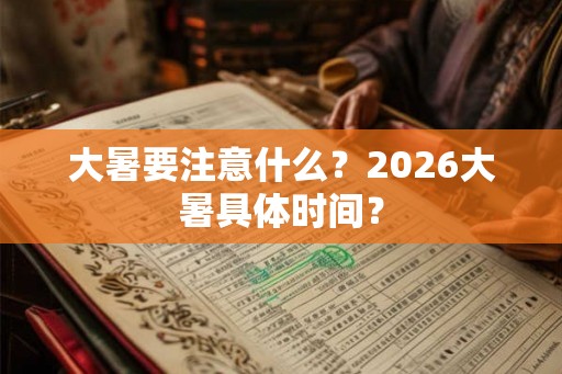 大暑要注意什么?2026大暑具体时间? 大暑要注意什么?2026大暑具体时间?