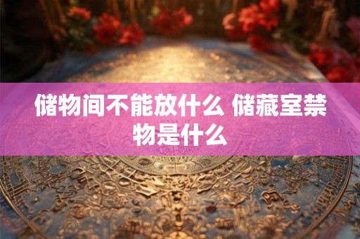 储物间不能放什么 储藏室禁物是什么 储物间不能放什么 储藏室禁物是什么