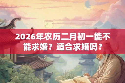 2026年农历二月初一能不能求婚？适合求婚吗？