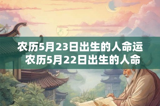 农历5月23日出生的人命运  农历5月22日出生的人命运
