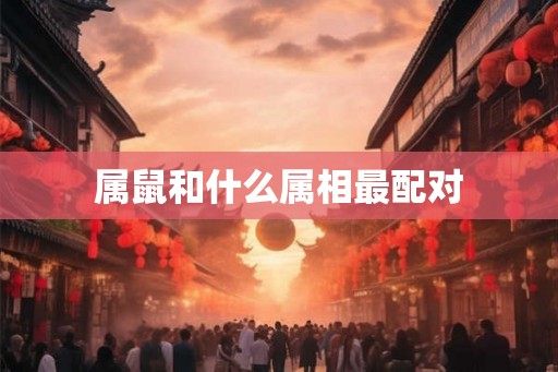 属鼠和什么属相最配对