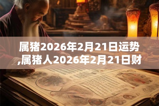 属猪2026年2月21日运势,属猪人2026年2月21日财运,生肖猪2026年2月21日运势