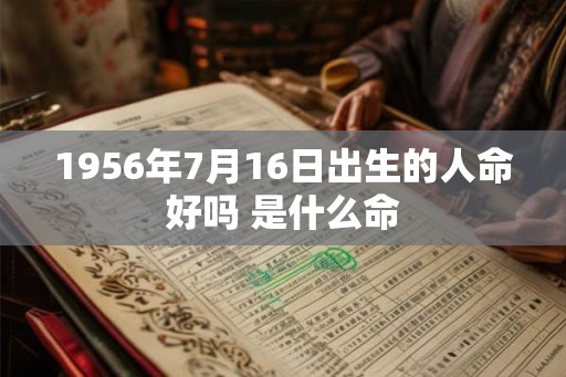1956年7月16日出生的人命好吗 是什么命