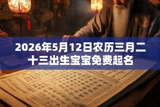 2026年5月12日农历三月二十三出生宝宝免费起名