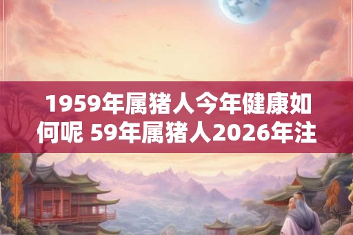 1959年属猪人今年健康如何呢 59年属猪人2026年注意事项