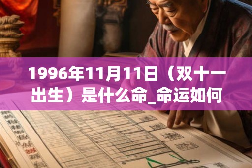 1996年11月11日（双十一出生）是什么命_命运如何