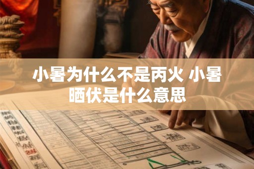 小暑为什么不是丙火 小暑晒伏是什么意思