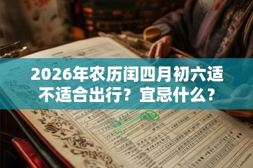 2026年农历闰四月初六适不适合出行?宜忌什么? 2026年农历闰四月初六适不适合出行?宜忌什么?