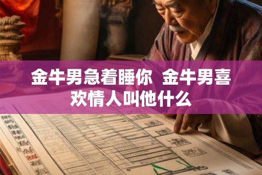 金牛男急着睡你  金牛男喜欢情人叫他什么