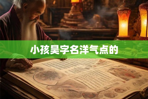 小孩昊字名洋气点的