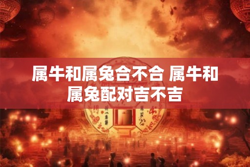 属牛和属兔合不合 属牛和属兔配对吉不吉
