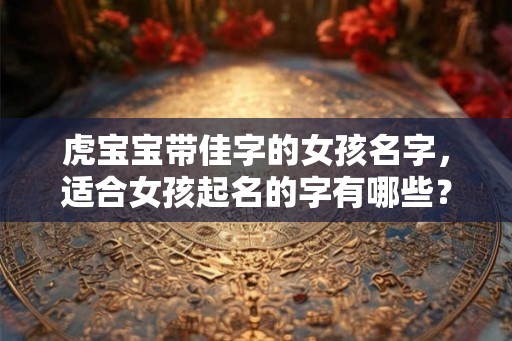 虎宝宝带佳字的女孩名字，适合女孩起名的字有哪些？