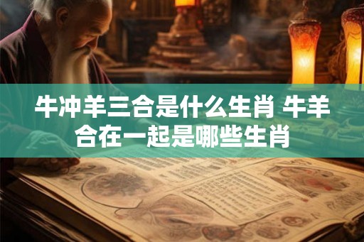 牛冲羊三合是什么生肖 牛羊合在一起是哪些生肖