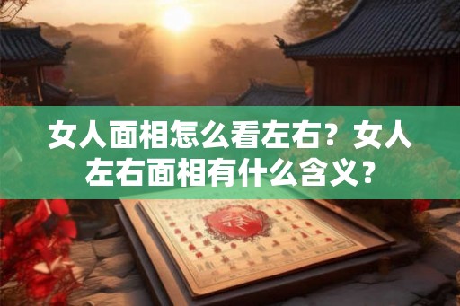 女人面相怎么看左右?女人左右面相有什么含义? 女人面相怎么看左右?女人左右面相有什么含义?