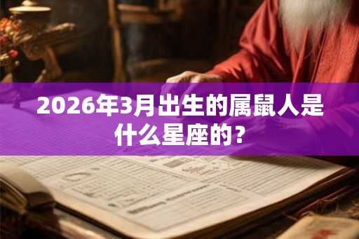 2026年3月出生的属鼠人是什么星座的？