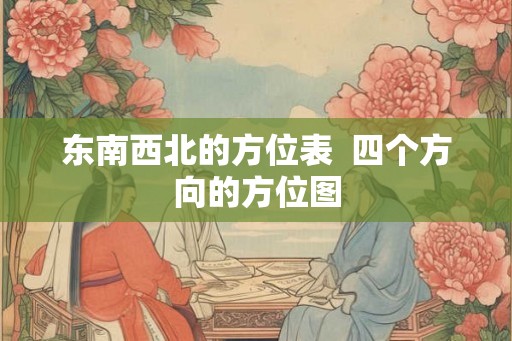 东南西北的方位表 四个方向的方位图 东南西北的方位表 四个方向的方位图