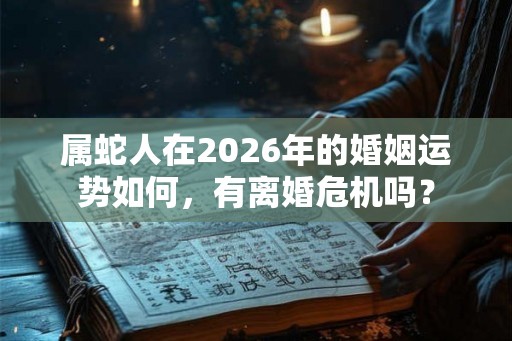 属蛇人在2026年的婚姻运势如何，有离婚危机吗？
