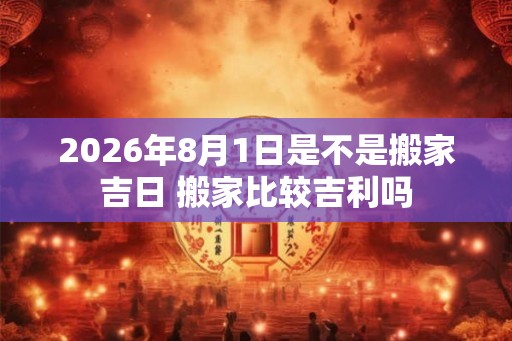 2026年8月1日是不是搬家吉日 搬家比较吉利吗
