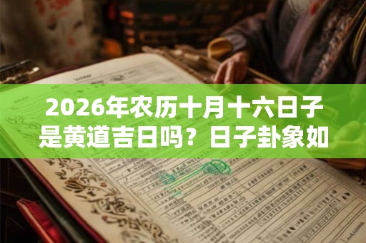 2026年农历十月十六日子是黄道吉日吗？日子卦象如何？