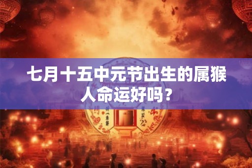七月十五中元节出生的属猴人命运好吗？