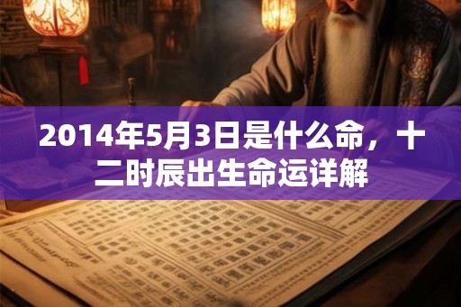 2014年5月3日是什么命,十二时辰出生命运详解 2014年5月3日是什么命,十二时辰出生命运详解