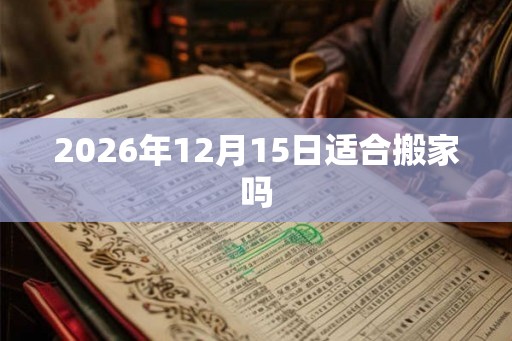 2026年12月15日适合搬家吗