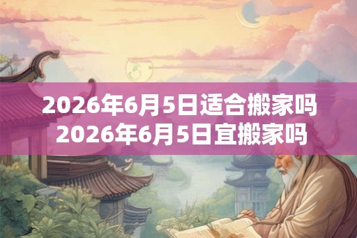 2026年6月5日适合搬家吗 2026年6月5日宜搬家吗