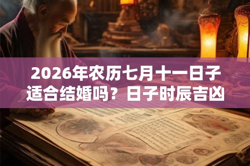 2026年农历七月十一日子适合结婚吗？日子时辰吉凶？