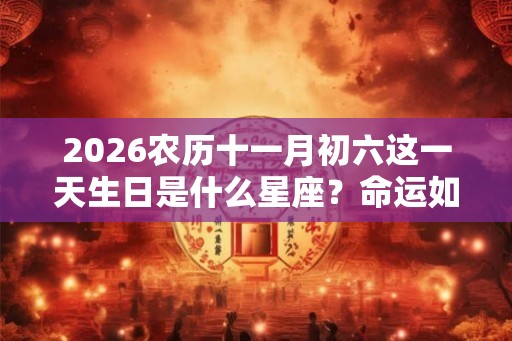 2026农历十一月初六这一天生日是什么星座？命运如何？