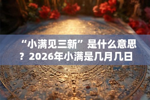 “小满见三新”是什么意思？2026年小满是几月几日？