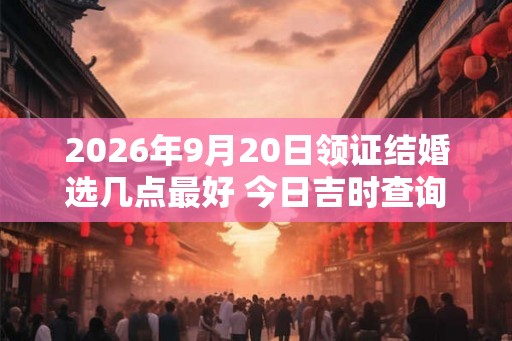 2026年9月20日领证结婚选几点最好 今日吉时查询